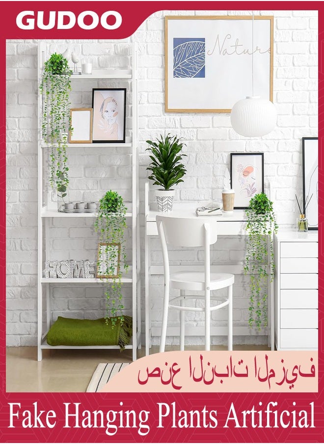 GUDOO 3 Pcs Fake Hanging Plants Artificial Eucalyptus Plant for Wall Room Home Office Indoor Outdoor Shelf Decor  - Image 4