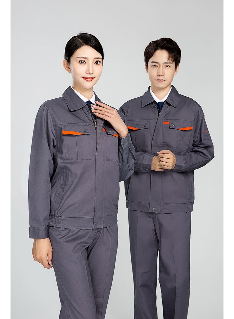 NIBEMINENT Spring Autumn Work Clothing Set Men Women Jacket+Pants Machine Repairman Welder Suit Workshop Coverall Durable Worker Uniforms - Image 1