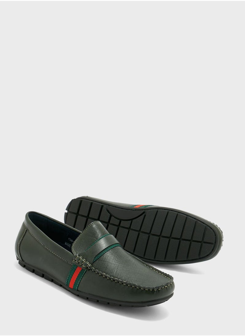 Robert Wood - Safiano Texture Formal Loafers - Image 1