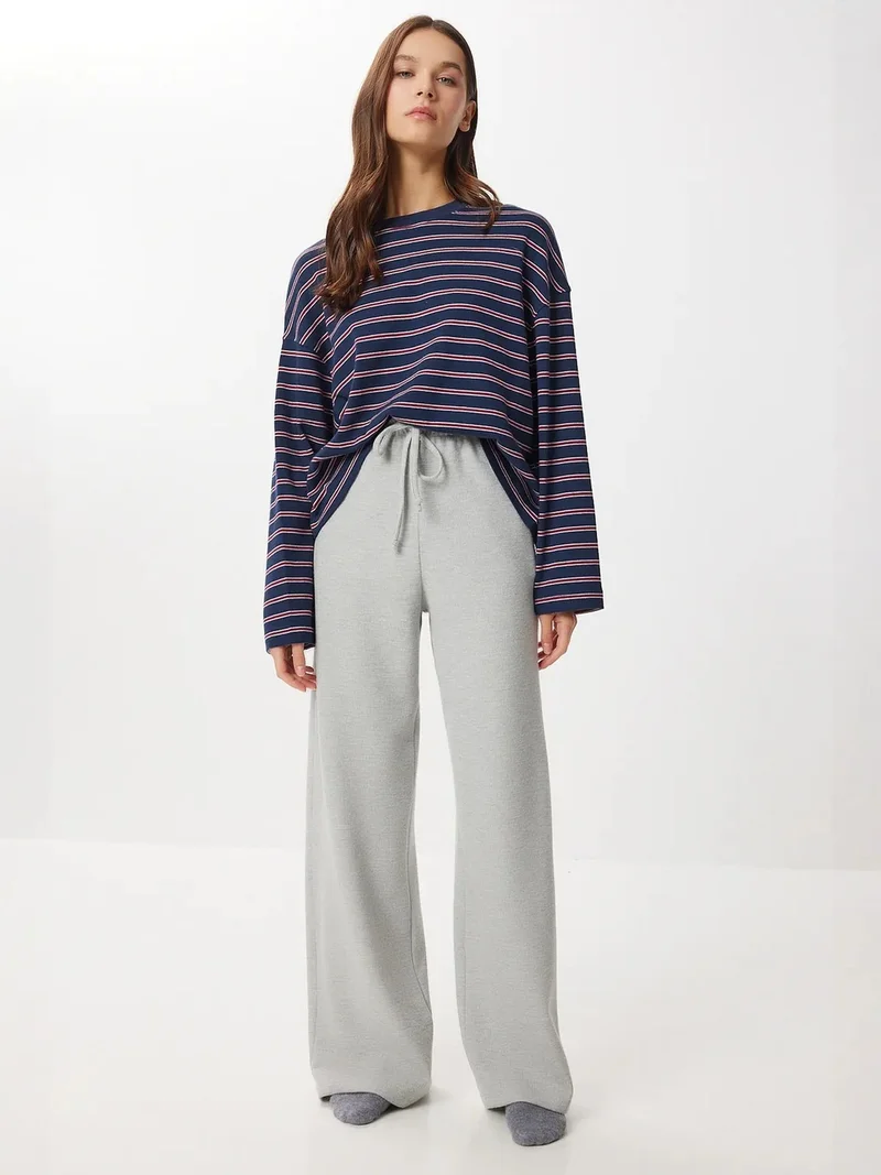 السعادة في إسطنبول ISTANBUL Wide Leg Jogger Pants with Drawstring Closure