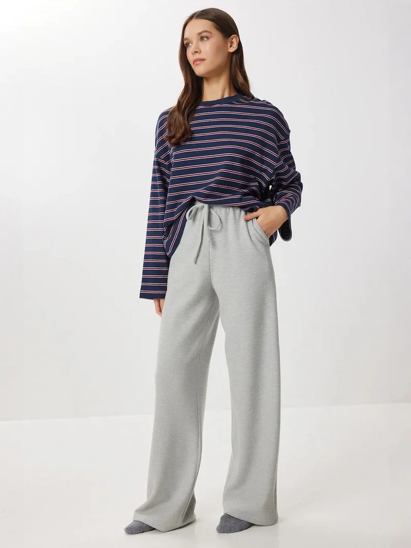 السعادة في إسطنبول ISTANBUL Wide Leg Jogger Pants with Drawstring Closure