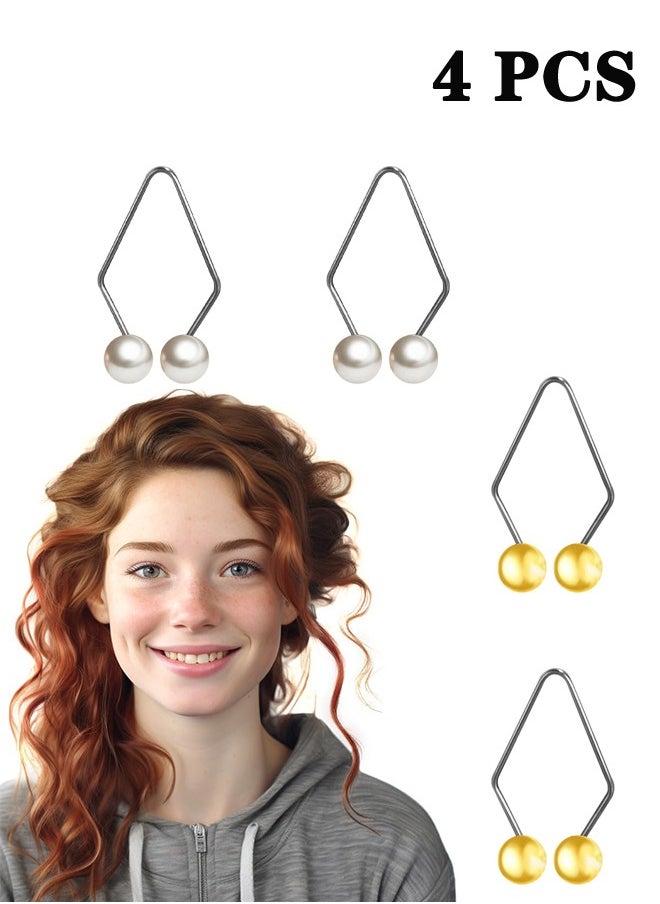 HY 4 Pcs Dimple Maker for Cheeks Clip, Raise The Corners of The Mouth Mouth Exerciser, Training Face Lift Beauty Smile Tool, Easy To Wear(silver, gold colors)  - Image 1