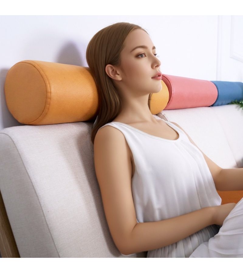 Black Heavy Duty Massage Pillow For Cervical Lumbar Pain Relief Spa Home Use - Image 5