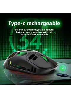 Generic Charging Three-mode Extreme Competition Hollow Mechanical Radio Competition Game Mouse Bluetooth-Specification:Charging Three-mode Cool Black  - Image 3