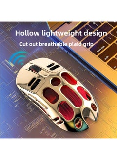 Generic Charging Three-mode Extreme Competition Hollow Mechanical Radio Competition Game Mouse Bluetooth-Specification:Charging Three-mode Cool Black  - Image 2