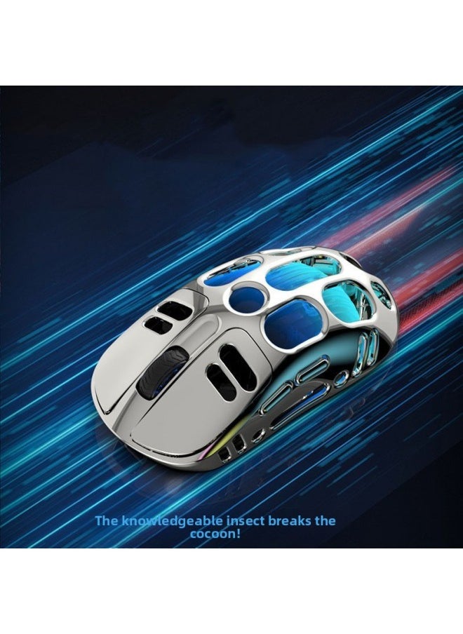 Generic - Charging Three-mode Extreme Competition Hollow Mechanical Radio Competition Game Mouse Bluetooth-Specification:Charging Three-mode Cool Black - Image 1