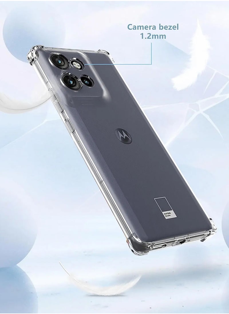 Silicone transparent Case for Motorola Edge 60 Fusion  ,Scratch-Resistant Shockproof Drop Proof Protective Phone Case [Shock-Absorbing Corners] Designed for Motorola Edge 60 Fusion Phone Case