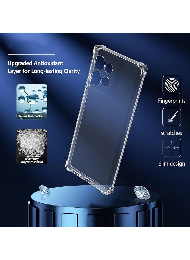 Silicone transparent Case for Motorola Edge 60 Fusion  ,Scratch-Resistant Shockproof Drop Proof Protective Phone Case [Shock-Absorbing Corners] Designed for Motorola Edge 60 Fusion Phone Case