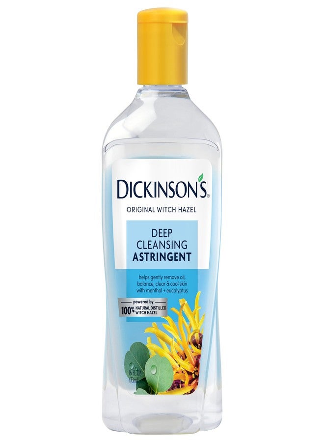 Dickinson's Enhanced Witch Liquid Hazel Deep Cleansing Astringent, Menthol And Eucalyptus, 92 % Natural Formula, 16 Fl. Oz. - Image 1