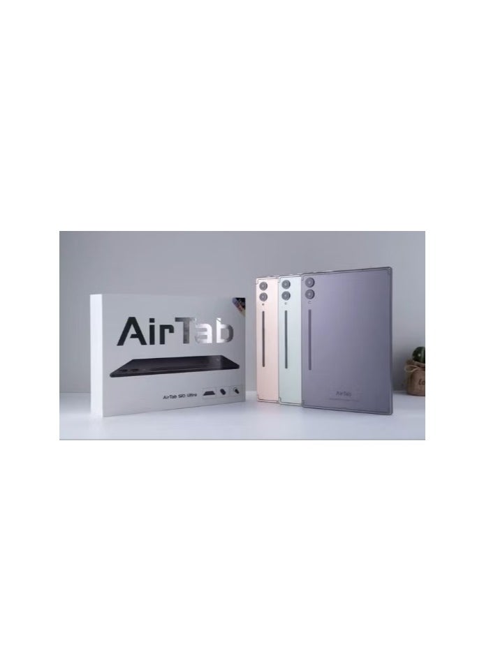 AirTab - AirTab 10.1 -Inch Smart Tablet S10 ULTRA Android 13 Tablet With 1TB Storage and 16GB RAM Quad Core Wi-Fi LTE Dual Sim with Touch Pen and Keyboard - Gold - Image 1