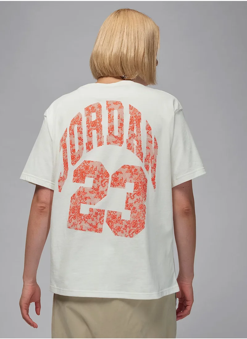جوردن W J Brk Ss Gf Gfx Tee Lace