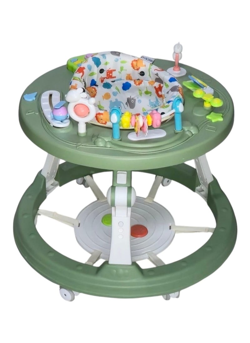 BABYCARA Baby Walker 5 in 1 Adjustable Heights 360 Rotate Seat Kids Learning Toys Early Educational  - Image 1