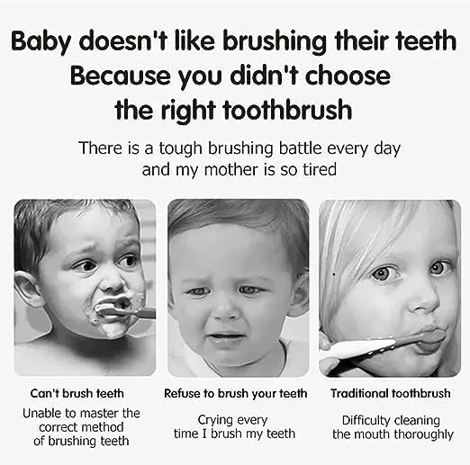 VATTU Kids Three-Sided Toothbrush, Soft Bristles, Training Design, 2-Pack - Image 4