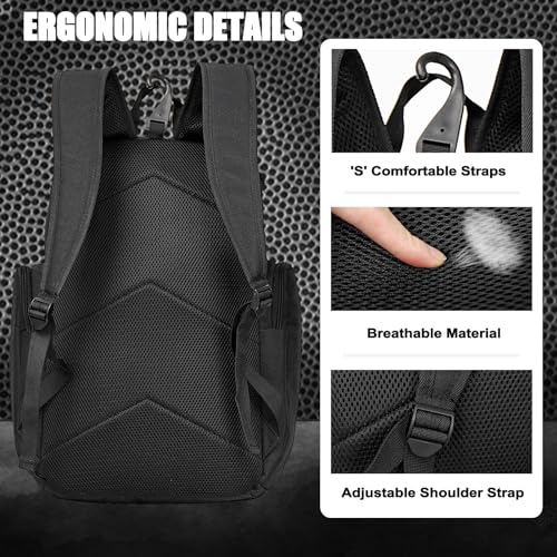 LARIPOP Basketball Backpack Large Sports Bag, Gym Bag with Ball Compartment and Shoe Compartment to Store Sports Shoes Water Bottles Laptops and Daily Necessities, Widely Used in Basketball, Soccer - Image 5