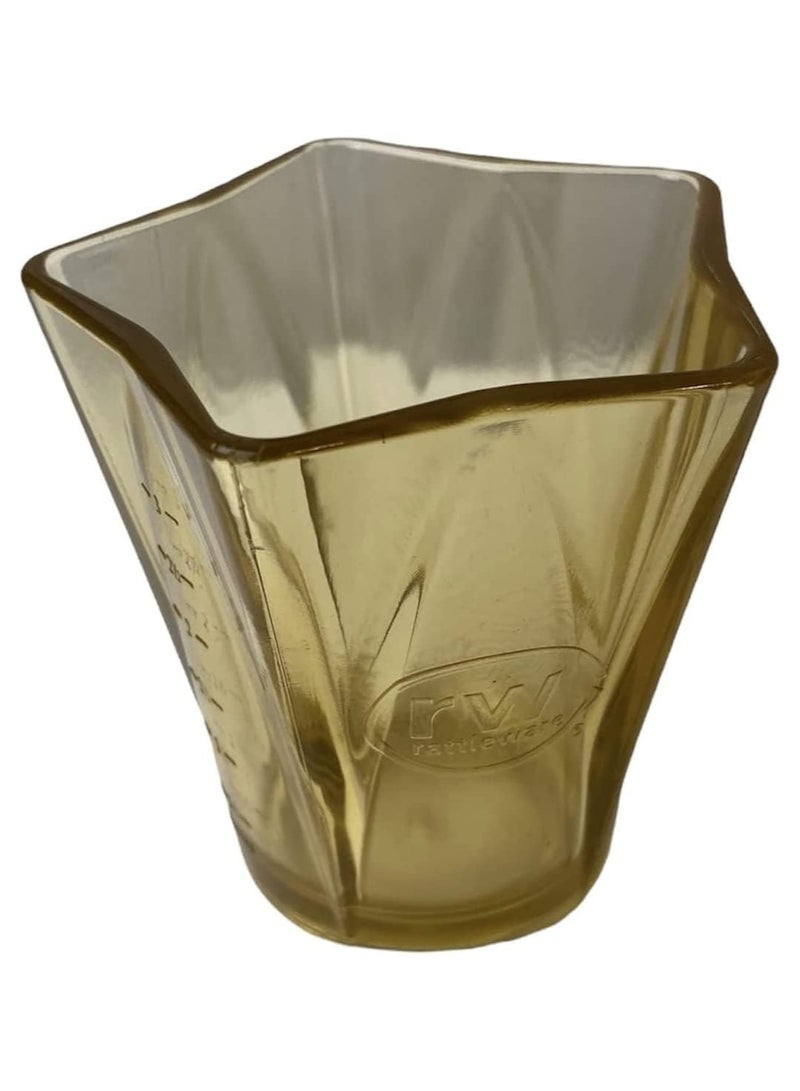 Rattleware Amber 5-Spouted Espresso Measuring Cup – Durable, Stackable & Heat-Resistant Shot Glass for Kitchen & Laboratory – Multipurpose, Unbreakable & Dishwasher-Safe - Image 1