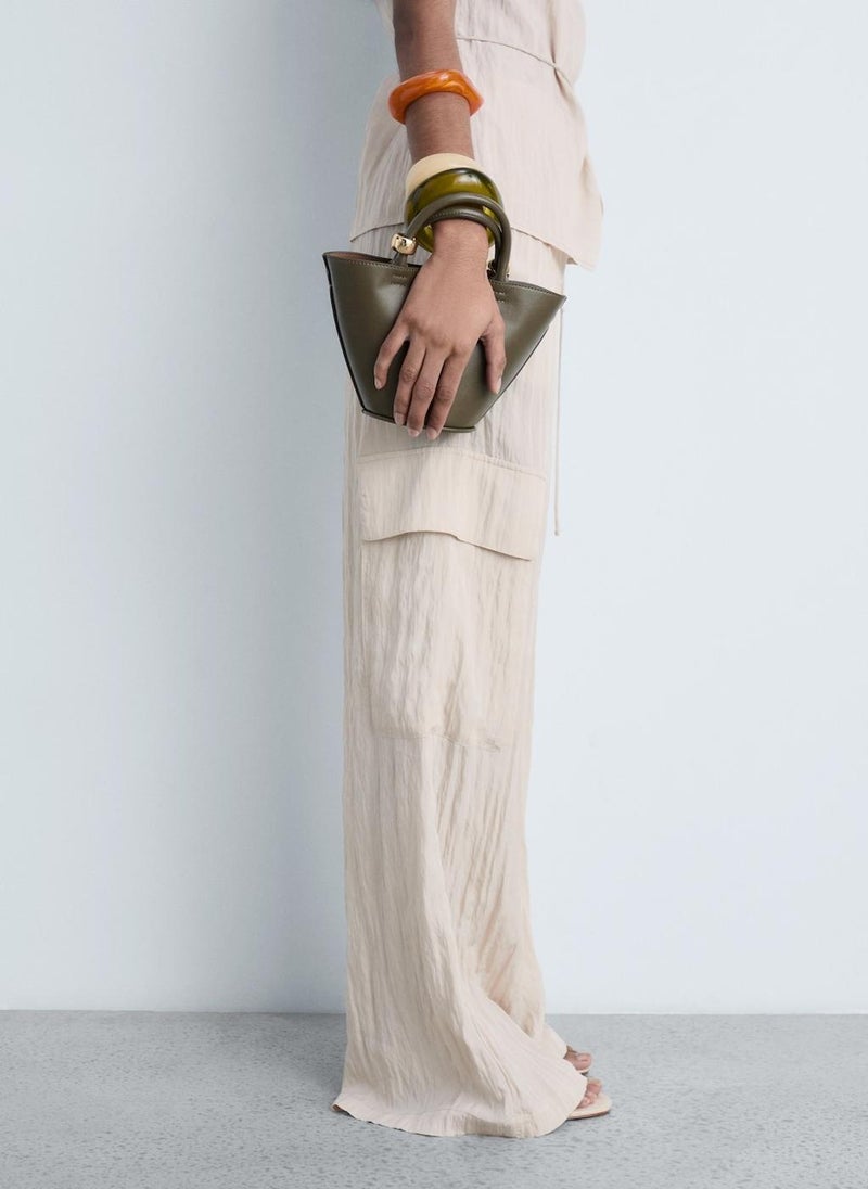 MANGO Textured Cargo Trousers  - Image 3