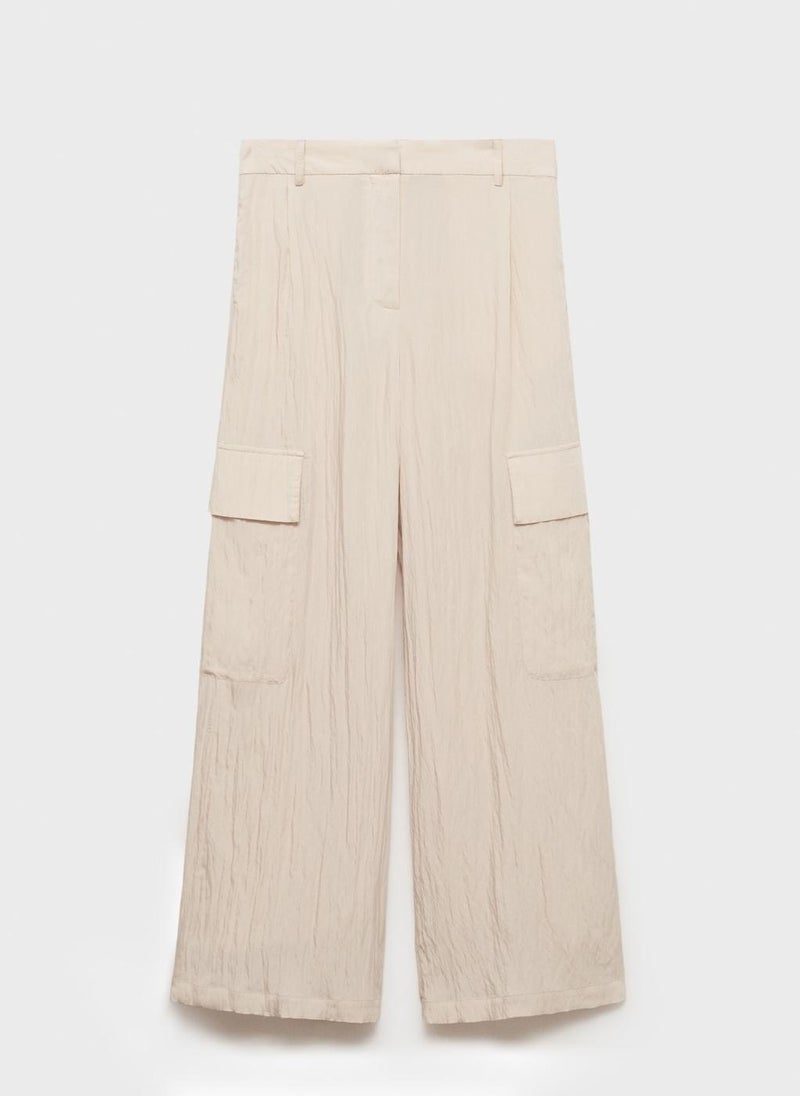 MANGO Textured Cargo Trousers  - Image 5