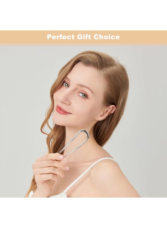 Srevela 3 Pcs Metal French Hair Pins for Women Girls, U-Shaped French Twis Hair Pins for Buns, Elegant Hairstyle Accessories - Image 5
