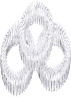 TITANIA Titania Transparent Rubber Hair Ties - Silver, 3 Pieces 