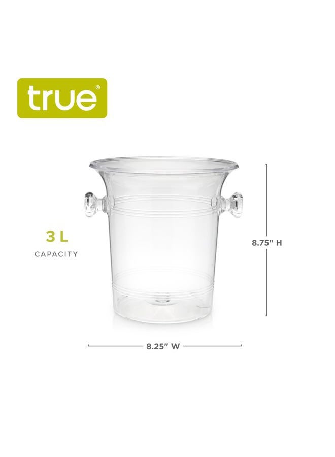 True Chiller Ice Bucket, Clear 1-Bottle Wine & Champagne Chiller Ice Bucket, 8.25" - Image 3