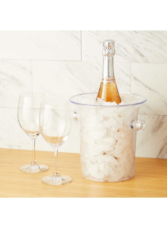 True Chiller Ice Bucket, Clear 1-Bottle Wine & Champagne Chiller Ice Bucket, 8.25" - Image 5