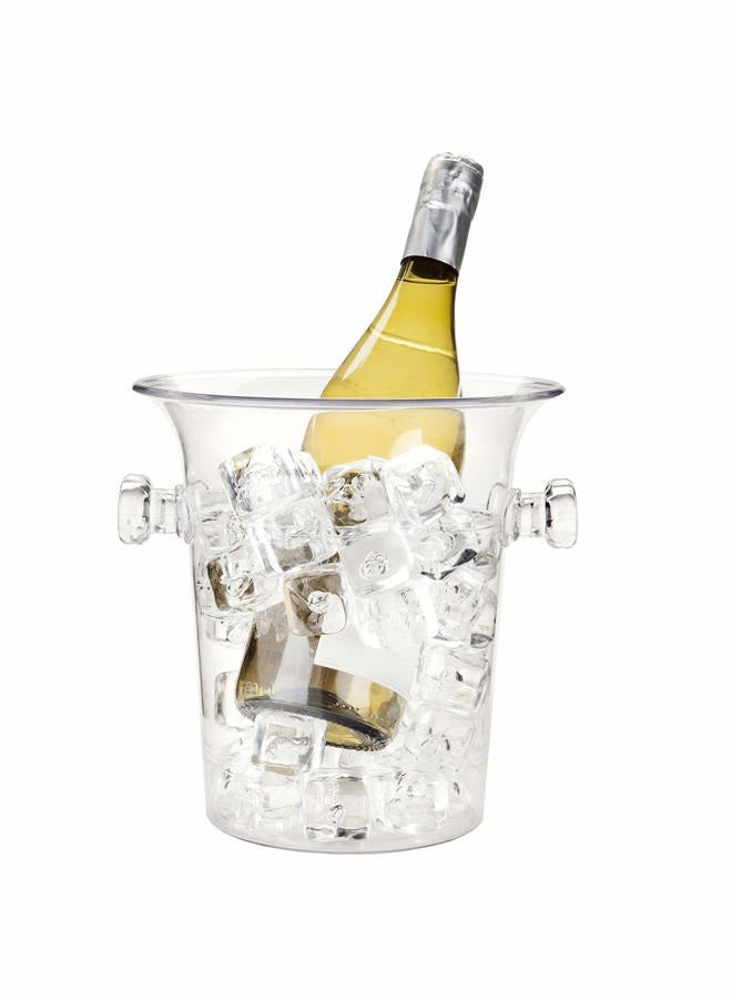 True Chiller Ice Bucket, Clear 1-Bottle Wine & Champagne Chiller Ice Bucket, 8.25" - Image 1