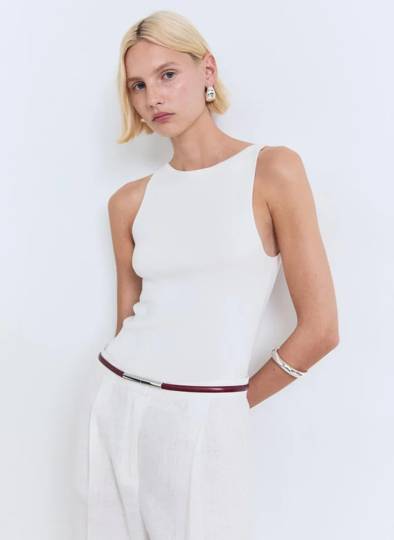 مانجو Fine-Knit Top