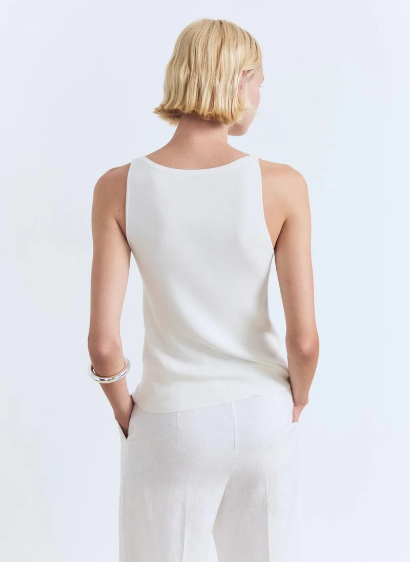 مانجو Fine-Knit Top
