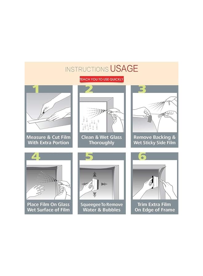 The Bros Blackout Window Film 100% Light Blocking Privacy Film Black Static Cling Window Sticker Darkening Film Non-adhesive Window Tint for Bedroom, Day Sleeping and Baby Nursery (Black) - Image 4