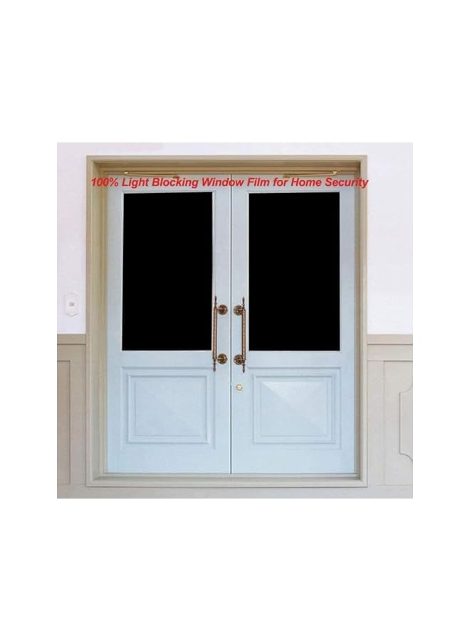 The Bros Blackout Window Film 100% Light Blocking Privacy Film Black Static Cling Window Sticker Darkening Film Non-adhesive Window Tint for Bedroom, Day Sleeping and Baby Nursery (Black) - Image 5