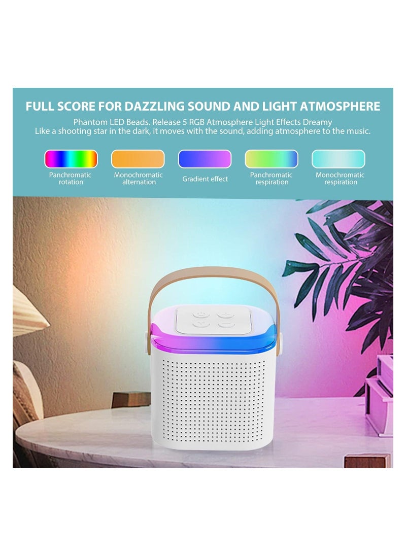 Karaoke Machine Portable Bluetooth Speaker with 2 Wireless handheled Microphones LED Lights Portable Bluetooth Karaoke Speaker for All Smartphones for Home Party Birthday Gifts - Image 3