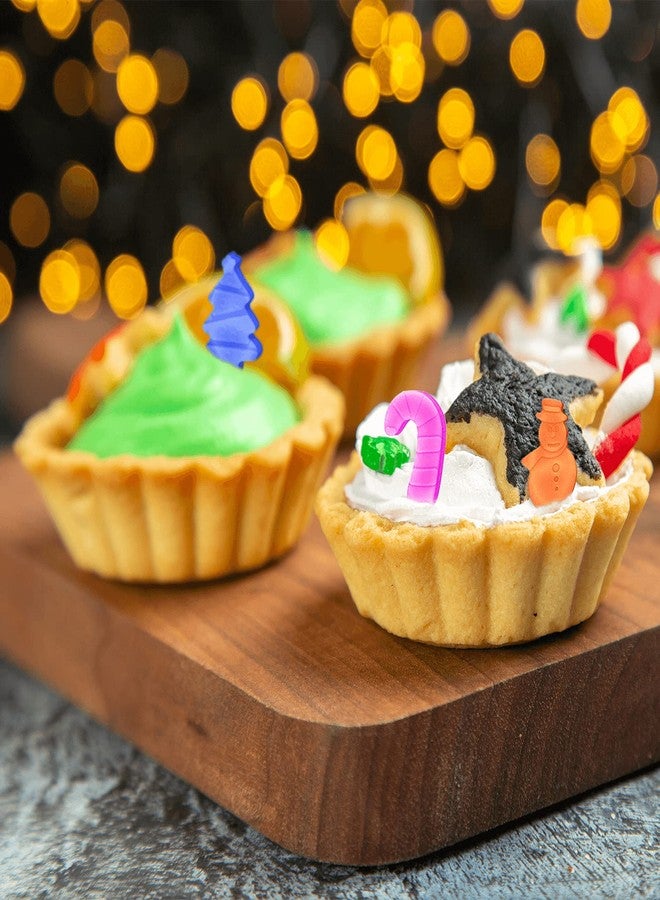 LLPMutu 6Pcs Christmas Silicone Molds Chocolate and Candy Molds Set Santa Clause Snowman Christmas Tree Presents Gingerbread Star Candy Cane Molds Baking Molds for Cake Toppers,Ice Cubes,Jello for Party Decor - Image 5