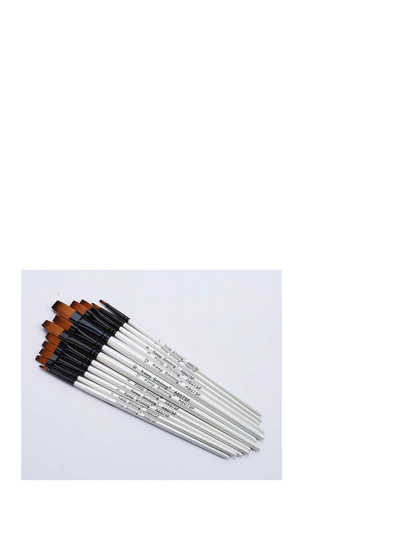 Keep Smiling Keep Smiling Brush (Short Handel Flat Set of 12)  - Image 2