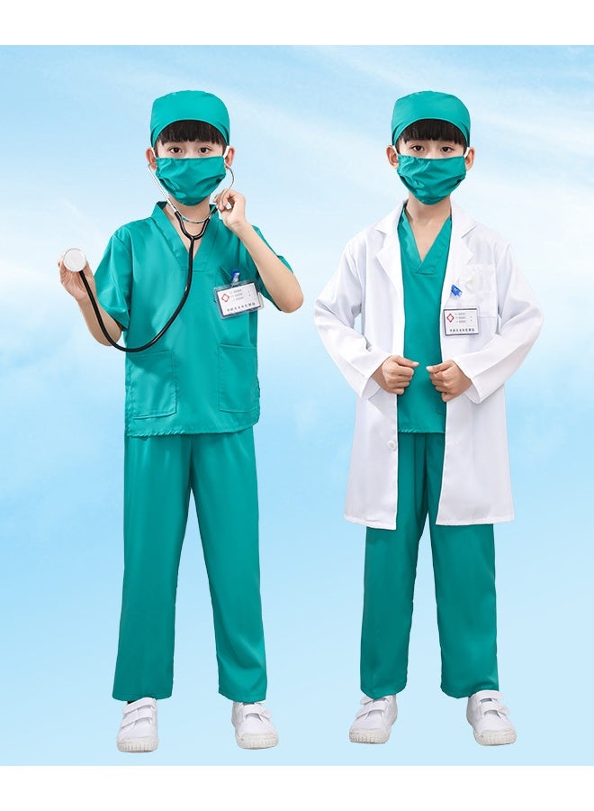 Halamodo 7 Pieces Kids Doctor Costume  Medical Uniform Set Dress Up Costume and Role Play Educational Toys Birthday Gift for Toddler Boys Girls - Image 2