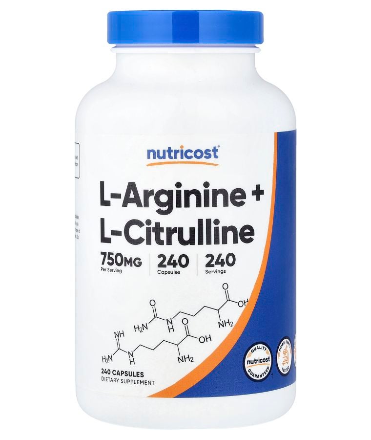 Nutricost L-Arginine + L-Citrulline 240 Capsules