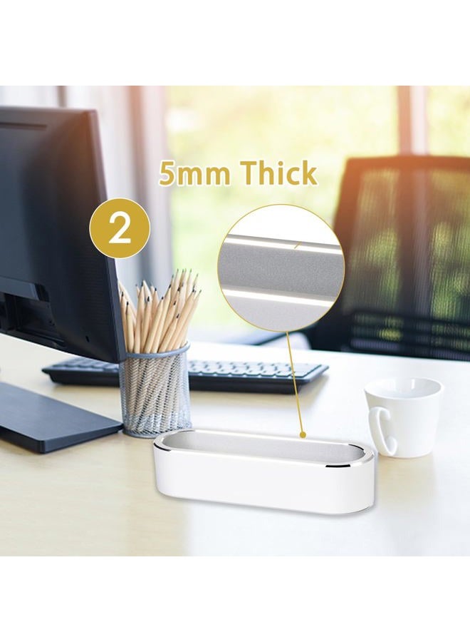 Leicraft Aluminum Business Card Holder Display Office Business Card Stand Name Card Display Organizer for Desk (Silver) - Image 4