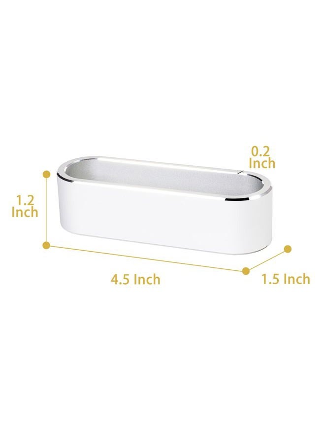 Leicraft Aluminum Business Card Holder Display Office Business Card Stand Name Card Display Organizer for Desk (Silver) - Image 2