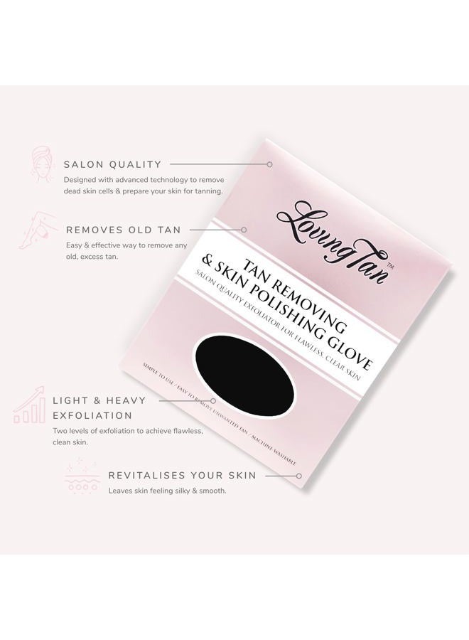 Loving Tan Reusable Self Tanner Removing & Skin Polishing Glove, Exfoliating With Light & Heavy Options, Washable & Durable Design, Suited for All Skin Types - 1 ct. - Image 3