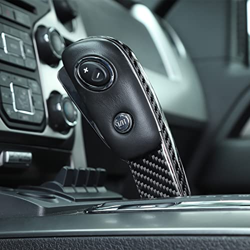 Jimen Compatible with Ford F150 2009-2014, 3PCS Gear Shift Knob Cover Trim Overlay (Carbon Fiber) - Image 5