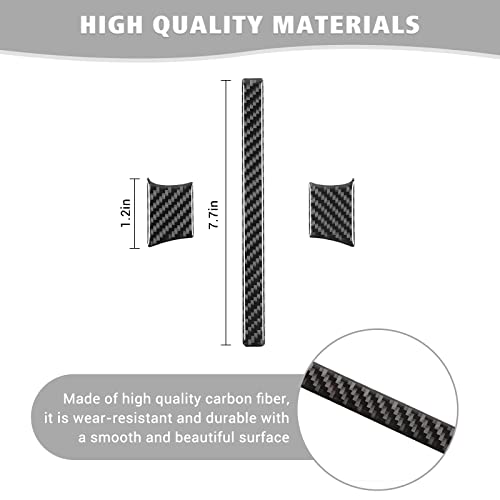 Jimen Compatible with Ford F150 2009-2014, 3PCS Gear Shift Knob Cover Trim Overlay (Carbon Fiber) - Image 3