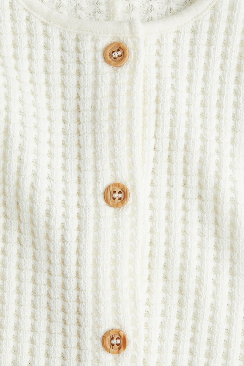 اتش اند ام Waffle-knit romper suit