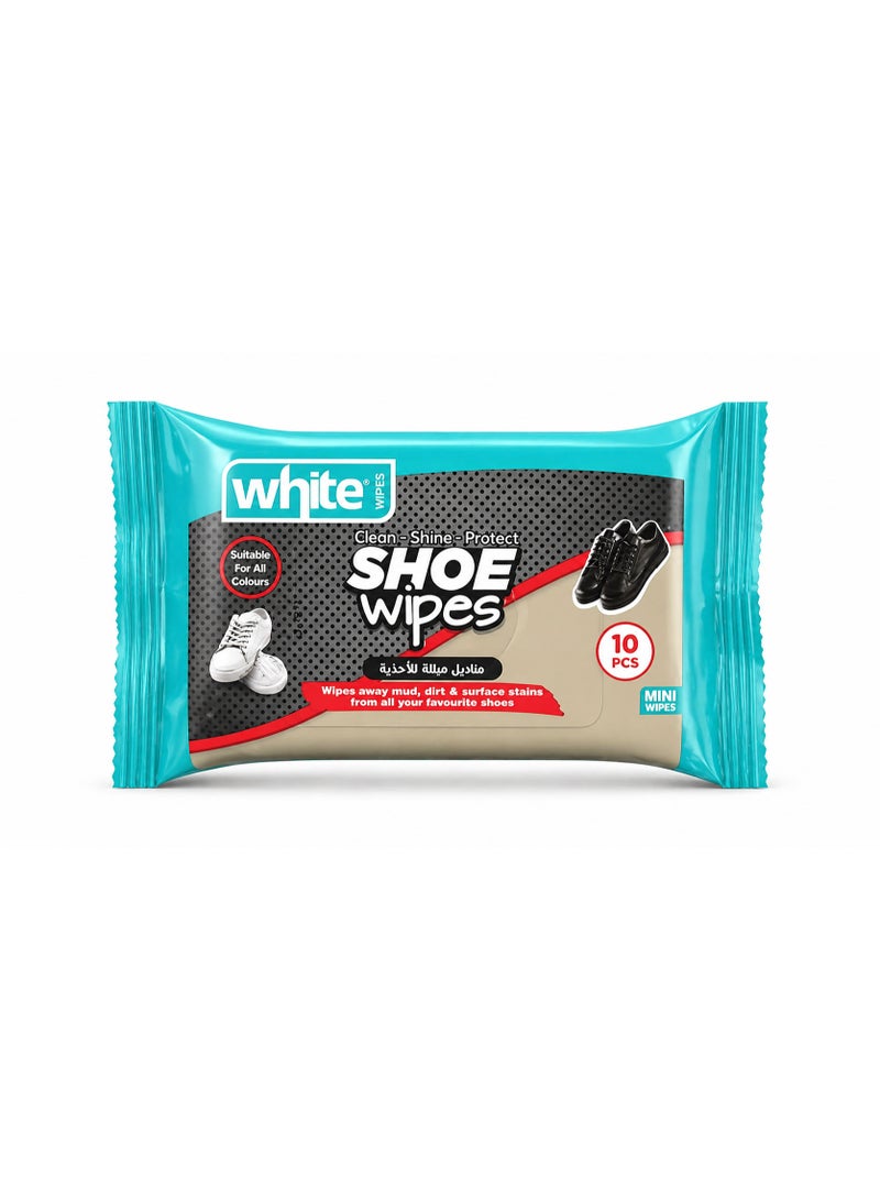 White Leather Shoe and Bag Cleaning Wipes – Instant Shine and Protection (10 pieces) x 6 packs of 60 wipes - Image 2