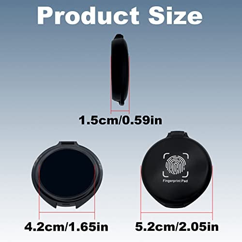 keepsweat Fingerprint Ink Pad,Blue Thumbprint Ink Pad for Notary Supplies Portable Fingerprint Kit for Identification Security ID Fingerprint Cards Law Enforcement Fingerprint Stamp Ink Pad - Image 2