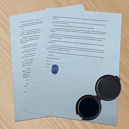 keepsweat Fingerprint Ink Pad,Blue Thumbprint Ink Pad for Notary Supplies Portable Fingerprint Kit for Identification Security ID Fingerprint Cards Law Enforcement Fingerprint Stamp Ink Pad - Image 5