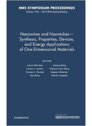 Nanowires and Nanotubes - Synthesis, Properties, Devices, and Energy Applications of One-Dimensional Materials: Volume 1439 - pzsku/Z06817B15297EB875CDB1Z/45/_/1715594096/0cdf337f-80c8-4d93-b751-5dda3ddb1a67