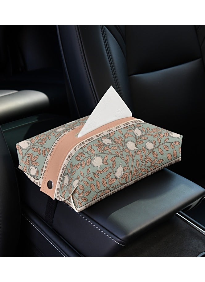 EBMINI Neoclassical Floral Car Tissue Box 