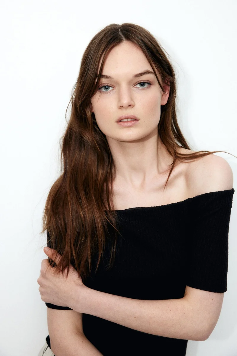 H&M Rib-knit off-the-shoulder top