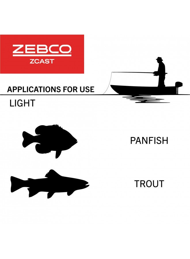 Zebco Z-Cast Casting Fishing Rod, Extendable 17-Inches to 5-Foot 6-Inch Telescopic Durable Z-Glass Fishing Pole, Comfortable EVA Rod Handle, Shock-Ring Guides, Medium Power, Red - Image 3