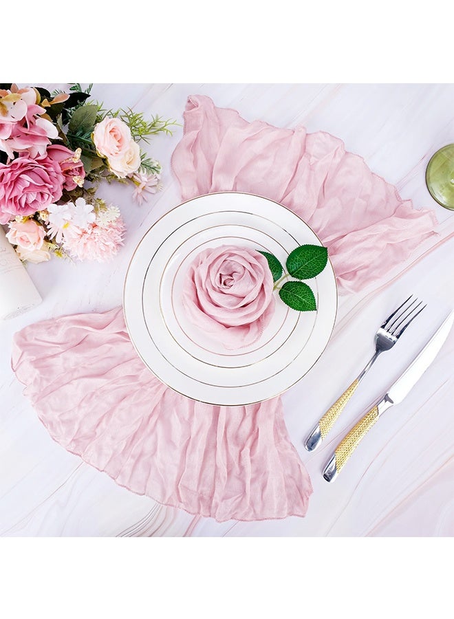 2 Pcs Translucent Napkin Tablecloth for Wedding Reception Bridal Shower Party Decoration Napkin 51CM  - Image 1