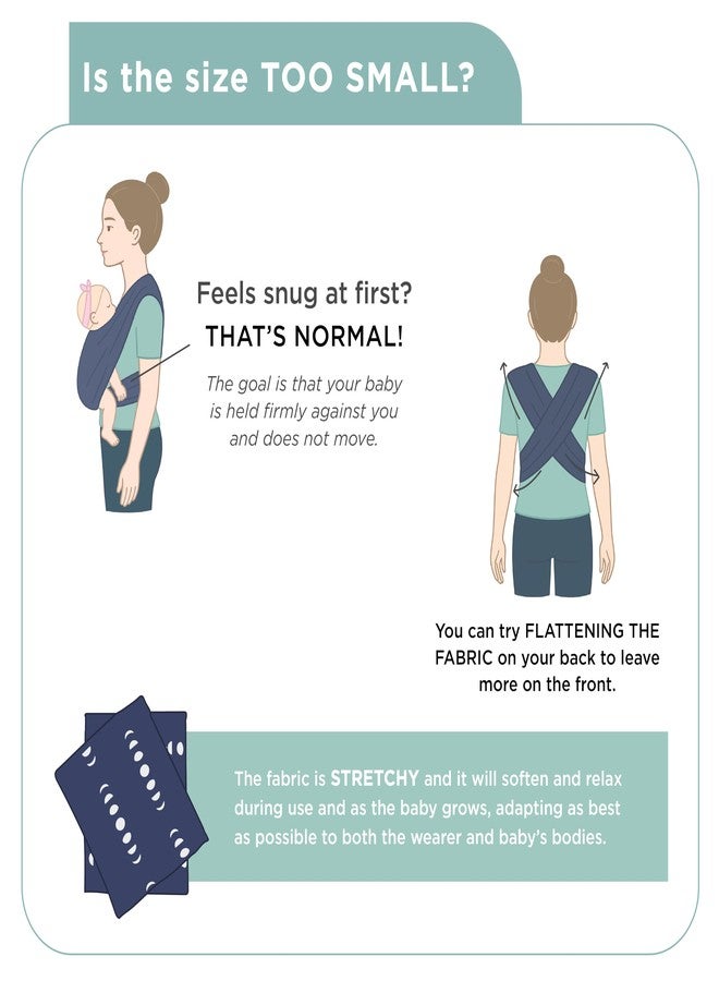 Masilo Organic Cotton Ergonomic Baby Wrap Carrier, Soft & Lightweight from Birth to 12kg - Godilo Acorn Medium - Image 4